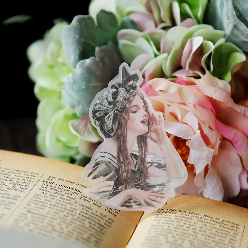 Elegant Woman Vellum Stickers