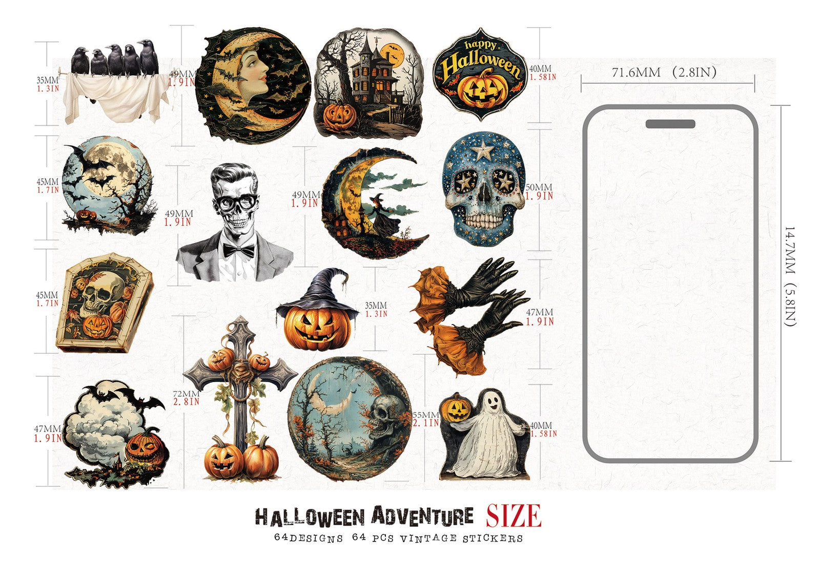 Halloween Vellum Stickers