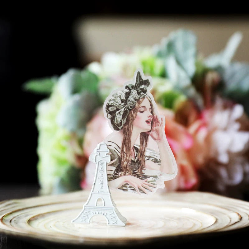 Elegant Woman Vellum Stickers