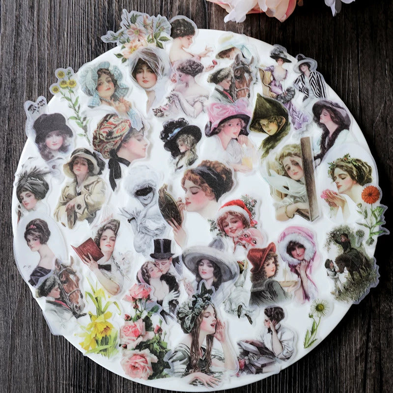 Elegant Woman Vellum Stickers