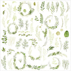 Fresh Green Leaves Vellum Stickers