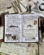 Classical Copperplate Prints Vellum Stickers
