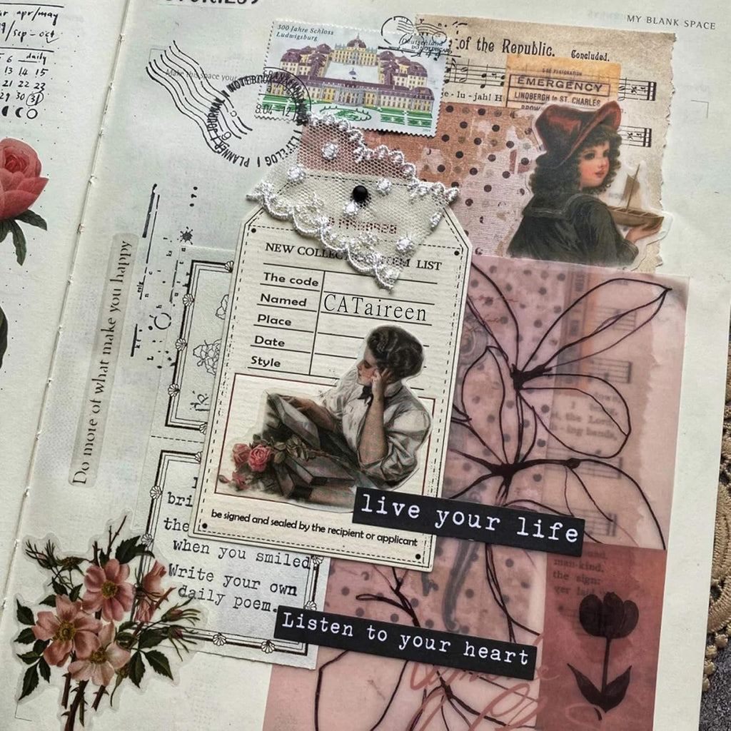 Elegant Woman Vellum Stickers
