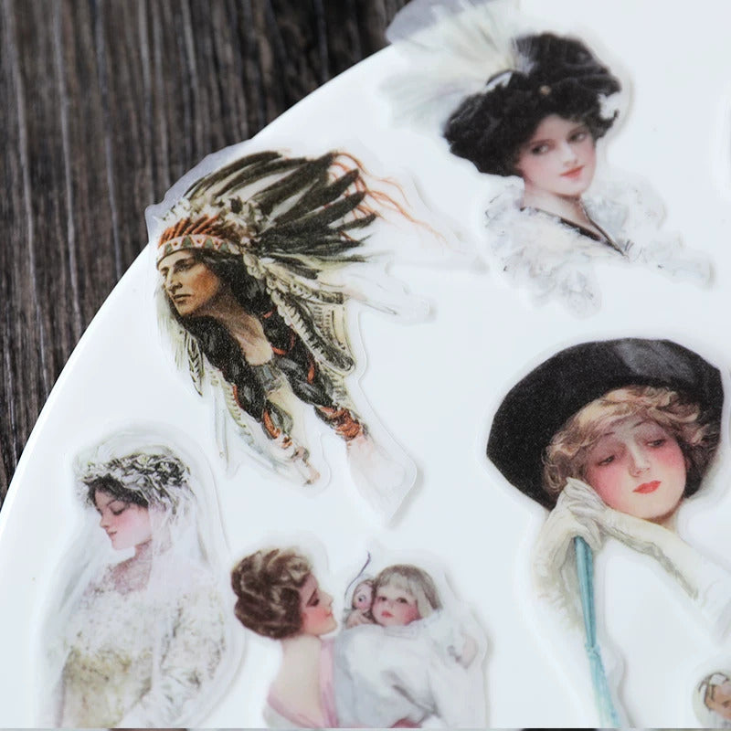 Elegant Woman Vellum Stickers