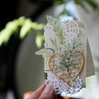 Fresh Green Leaves Vellum Stickers