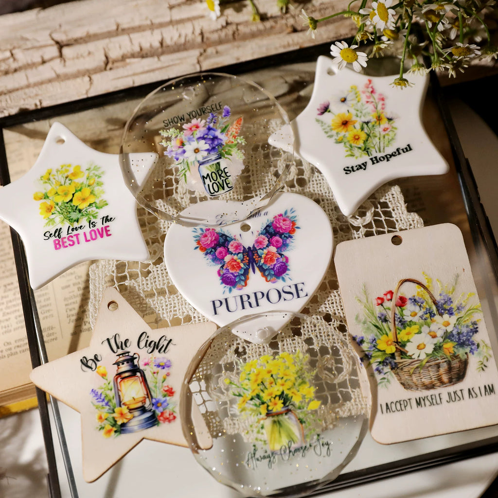 Butterflies Phrases UV-DTF Rub-on Stickers