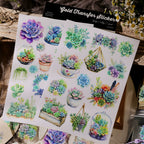 Succulents UV-DTF Rub-on Stickers
