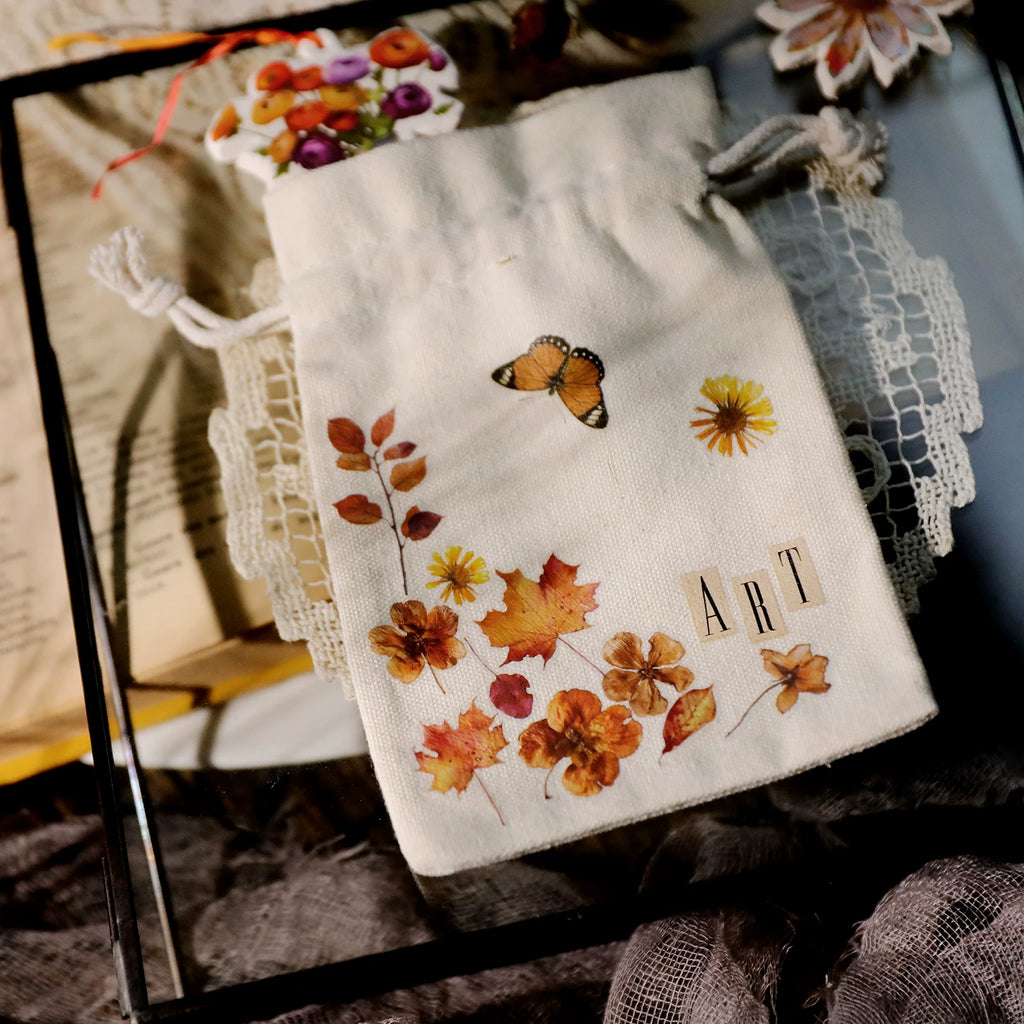 Autumn Dried Flowers Matte Rub-on Transfers