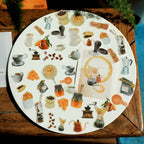 Small Coffee Ingredients Vellum Stickers