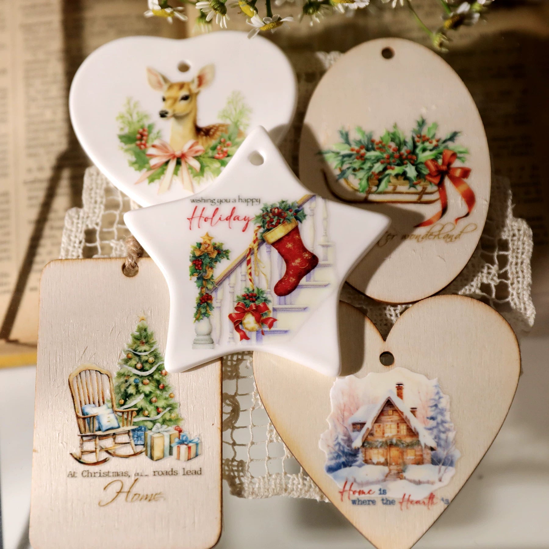 Christmas Sentence UV-DTF Rub-on Stickers