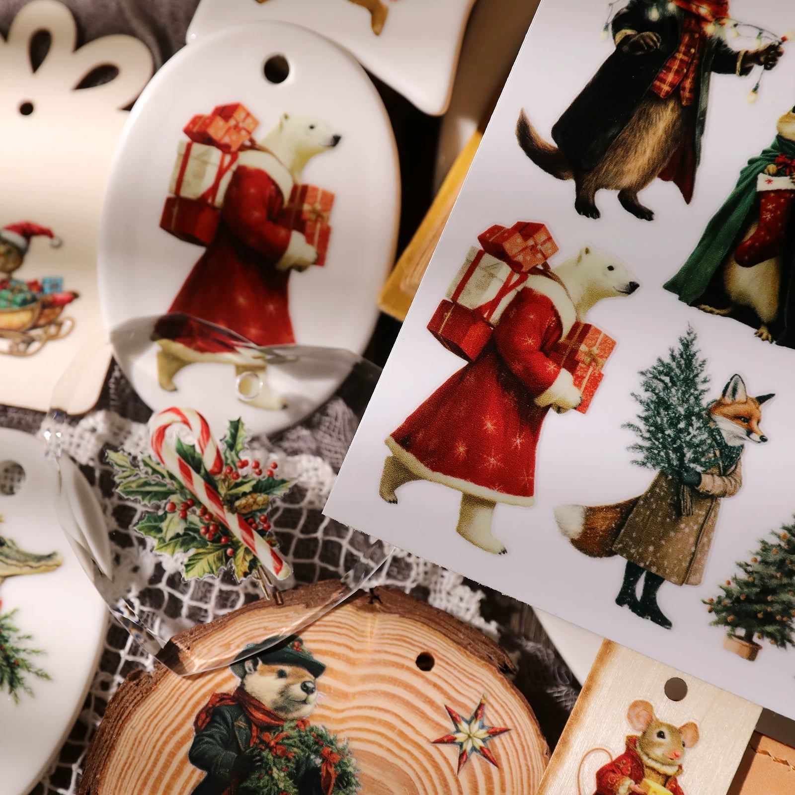 Christmas Magical Creatures UV-DTF Rub-on Stickers