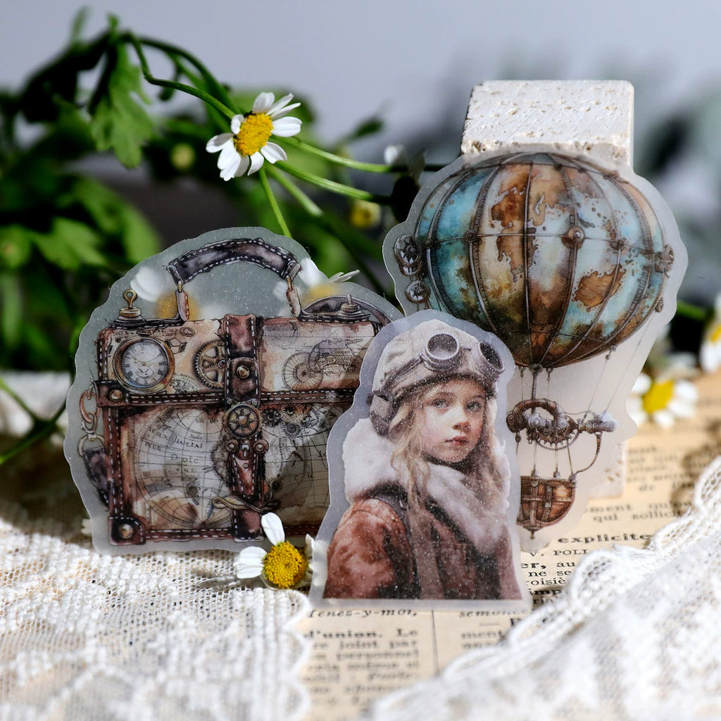 Steam Travel Vellum Stickers