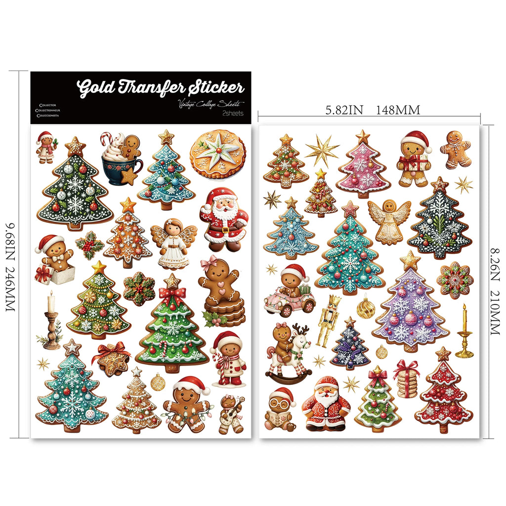 Christmas Gingerbread Man UV-DTF Rub-on Stickers