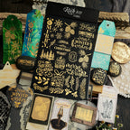 Gold Foil Christmas Rub-on Transfer Stickers