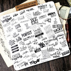 90PCS Positive Words and Phrases Vellum Stickers