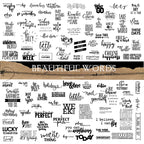 90PCS Positive Words and Phrases Vellum Stickers