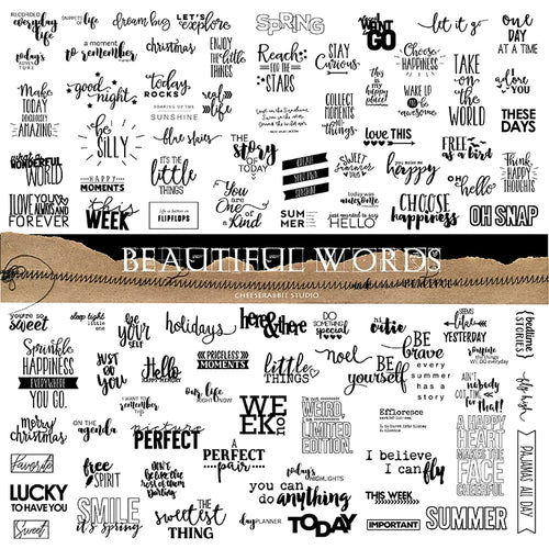 90PCS Positive Words and Phrases Vellum Stickers