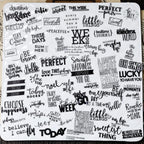 90PCS Positive Words and Phrases Vellum Stickers