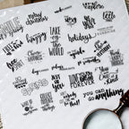 90PCS Positive Words and Phrases Vellum Stickers