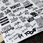 90PCS Positive Words and Phrases Vellum Stickers