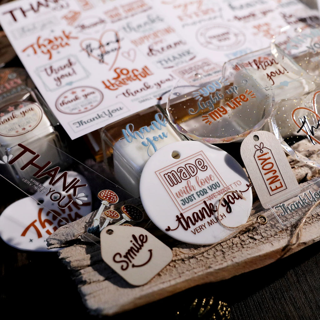 Thankful Quotes UV-DTF Rub-on Stickers