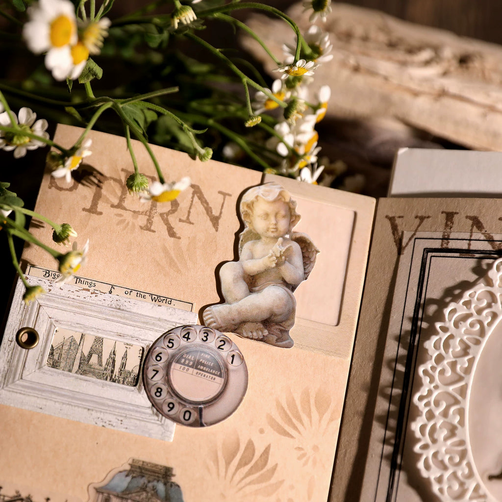 Classical Copperplate Prints Vellum Stickers