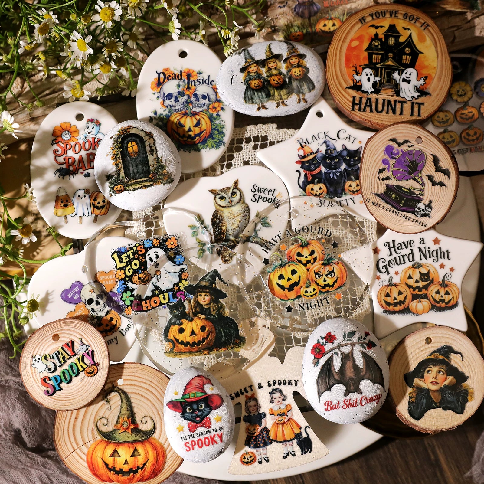 Halloween Colorful UV-DTF Rub-on Stickers