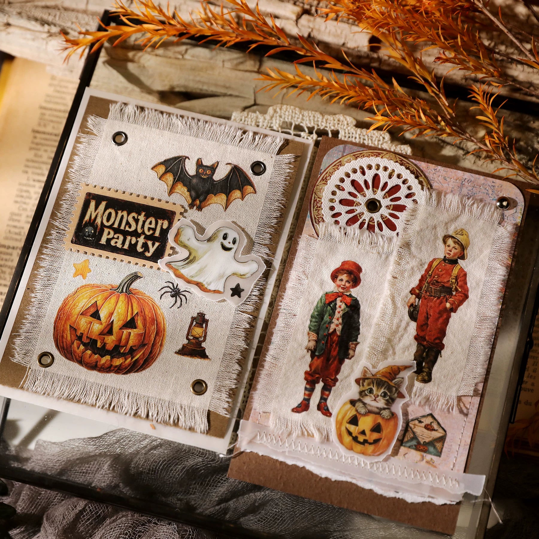 Halloween Matte Rub-on Transfers 2 Small Sheets - Witch