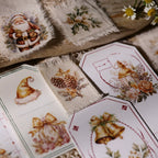 Golden Christmas Matte Rub-on Transfers 2 Small Sheets