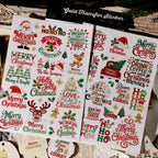 Christmas Embroidery  Quotes UV-DTF Rub-on Stickers