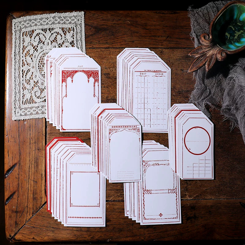 Retro Letterpress Printed Label Tag Cards