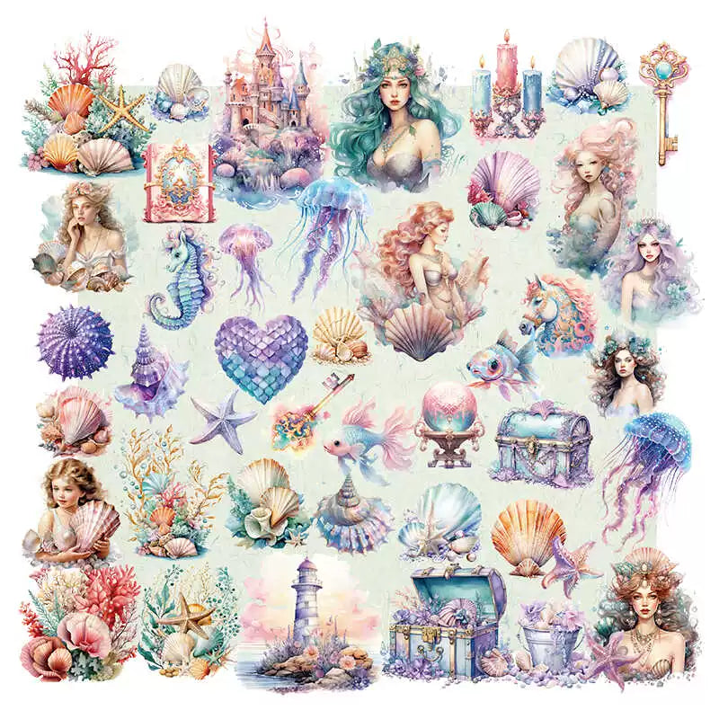 Mermaid Vellum Stickers