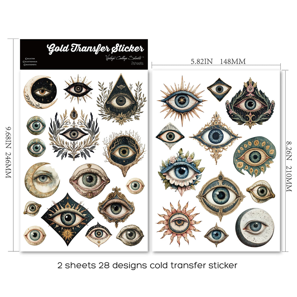 Halloween Eyes UV-DTF Rub-on Stickers
