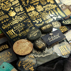 Gold Foil Christmas Rub-on Transfer Stickers