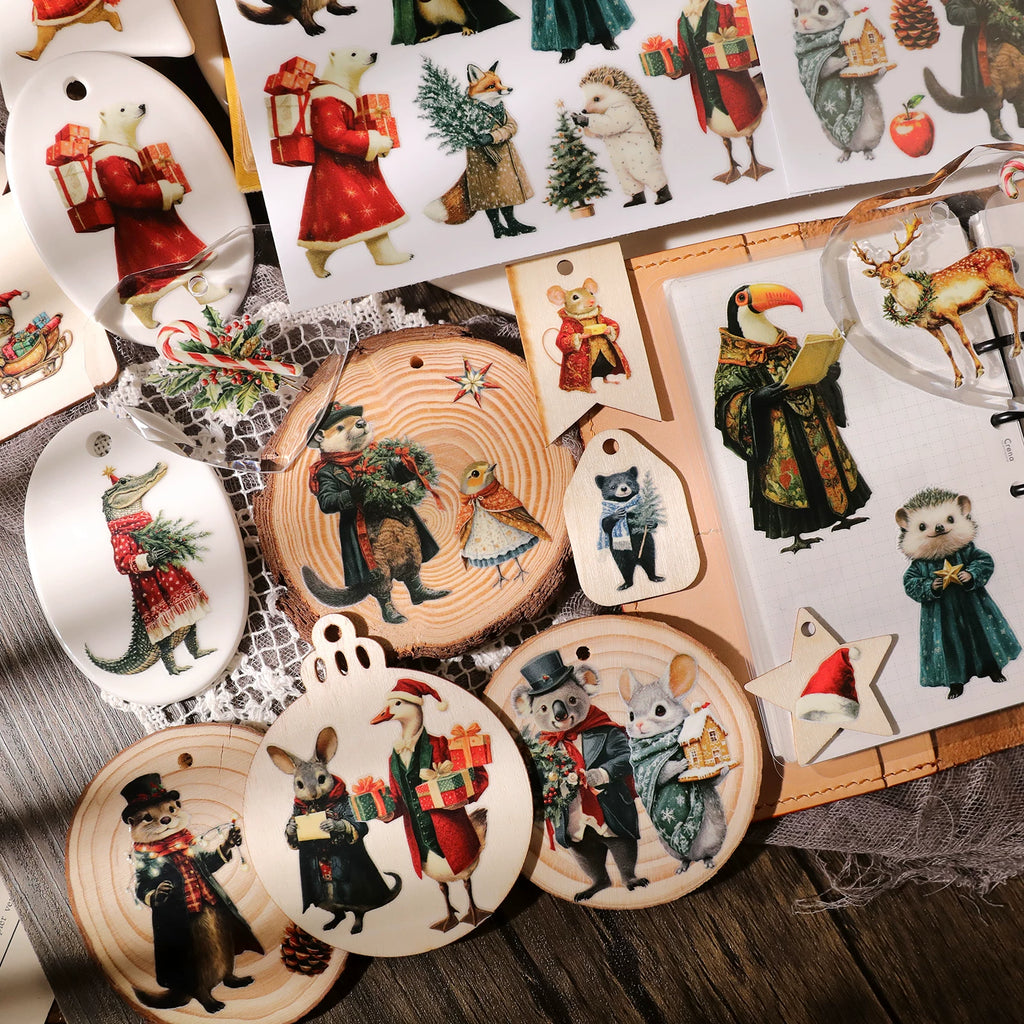 Christmas Magical Creatures UV-DTF Rub-on Stickers