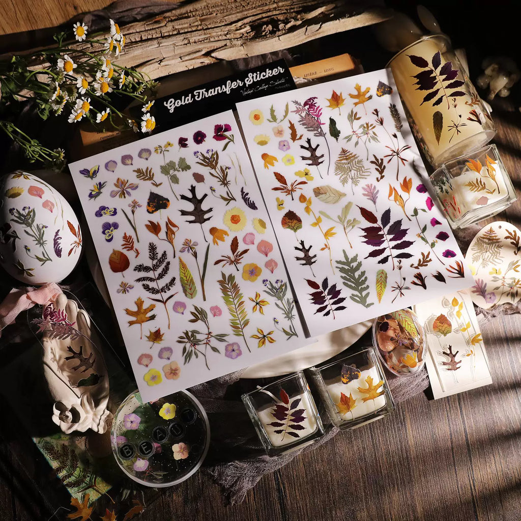 Dried Small Plants UV-DTF Rub-on Stickers