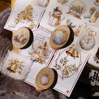 Golden Christmas Matte Rub-on Transfers 2 Small Sheets