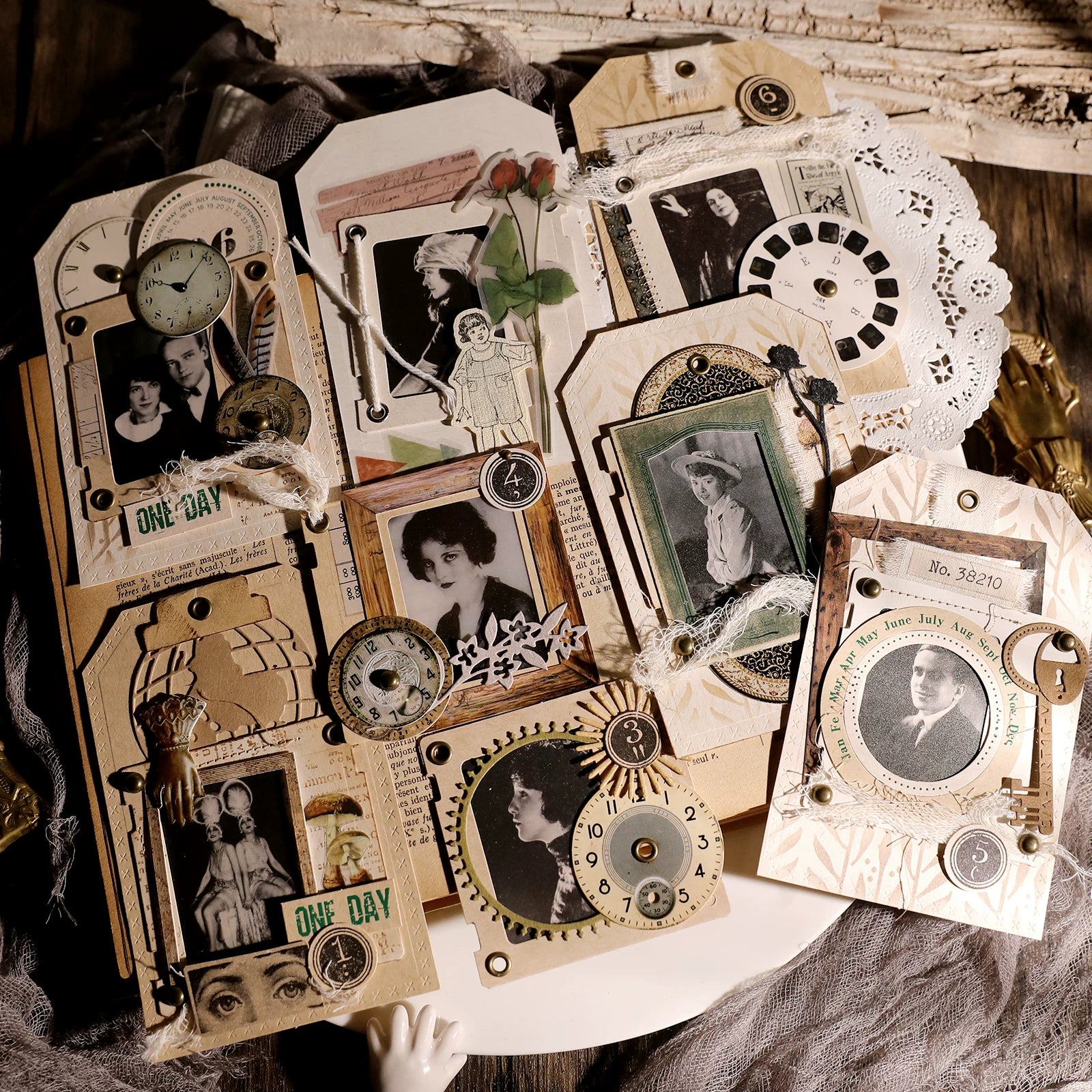 Retro Old Photos Vellum Stickers