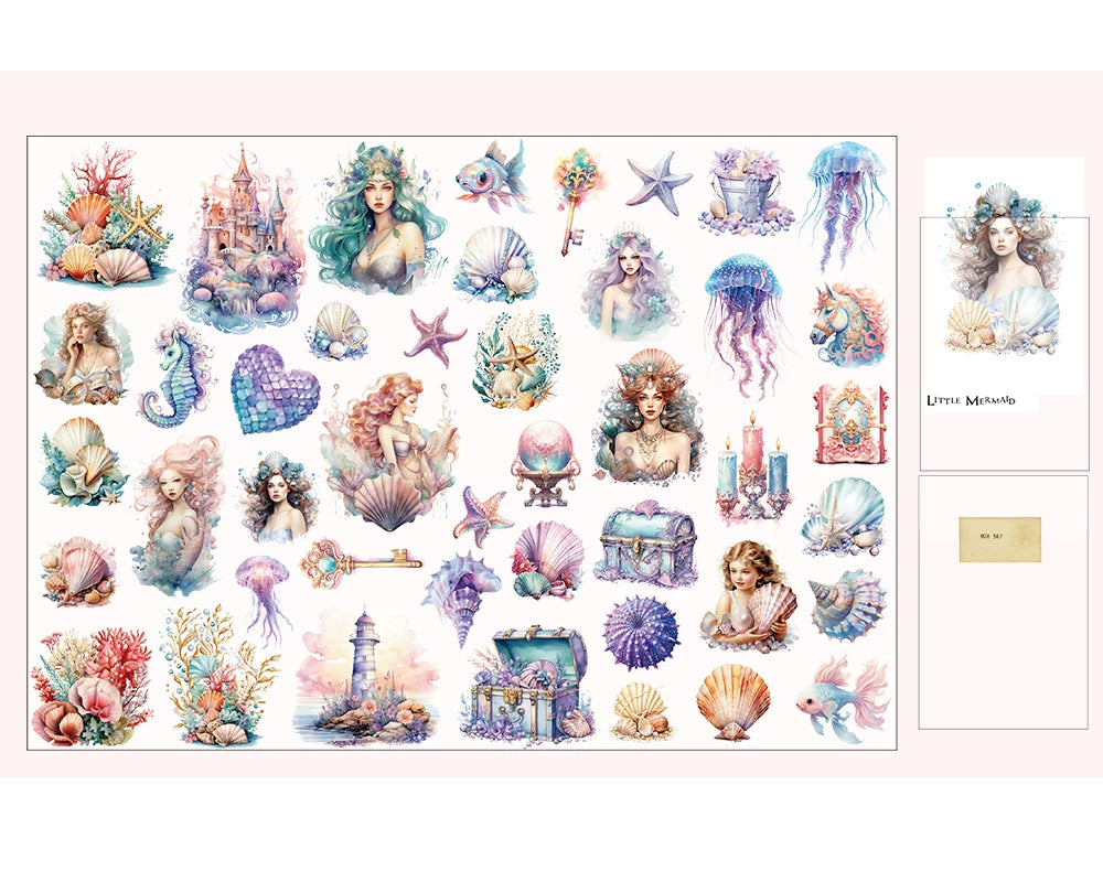 Mermaid Vellum Stickers