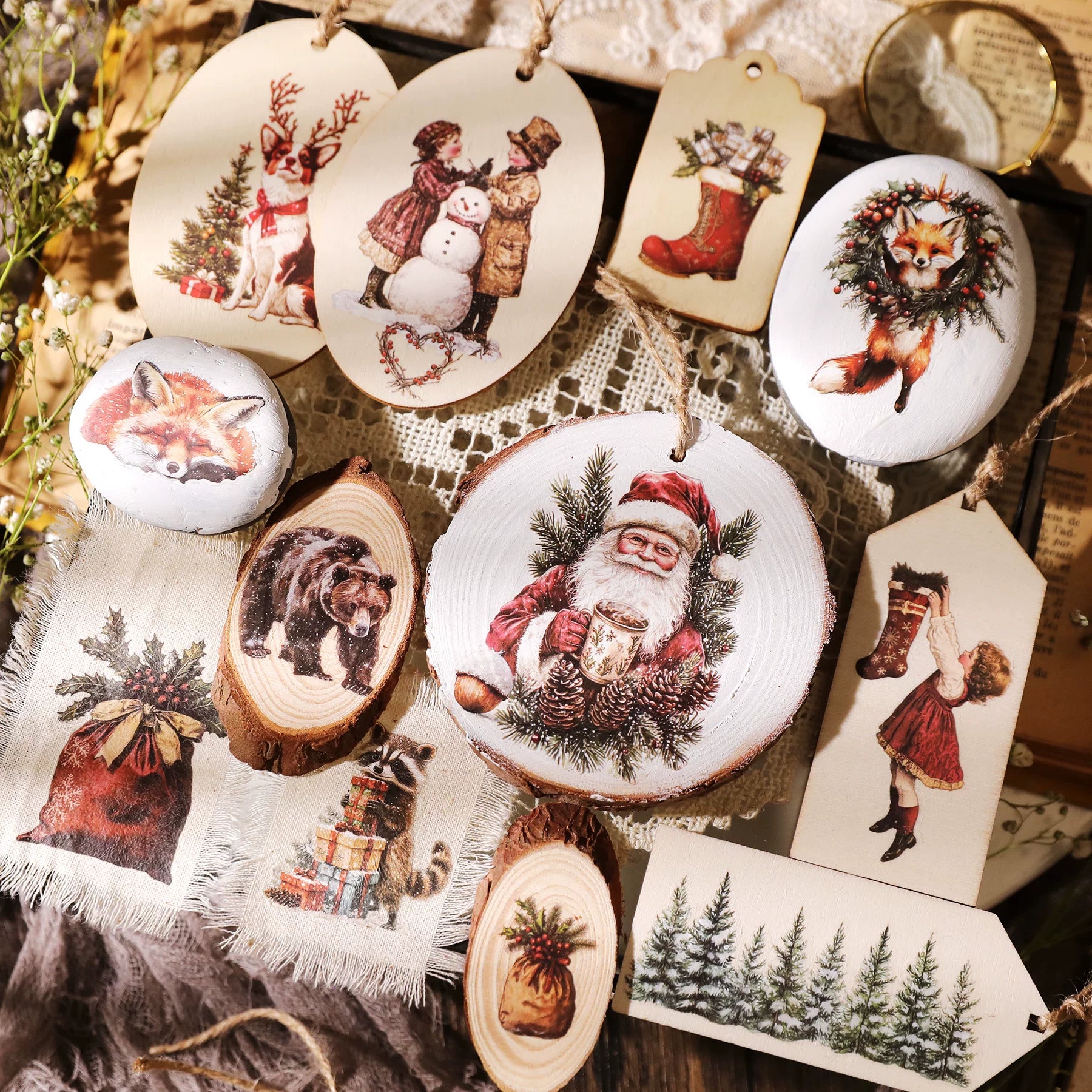 Christmas Matte Rub-on Transfers