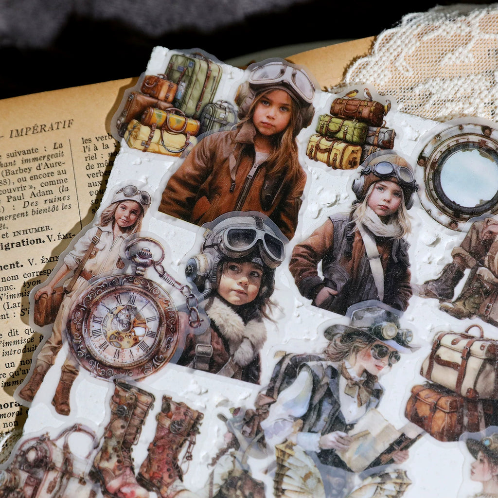 Steam Travel Vellum Stickers
