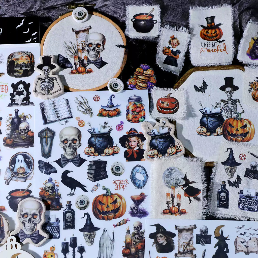 Halloween Dark Matte Rub-on Transfers