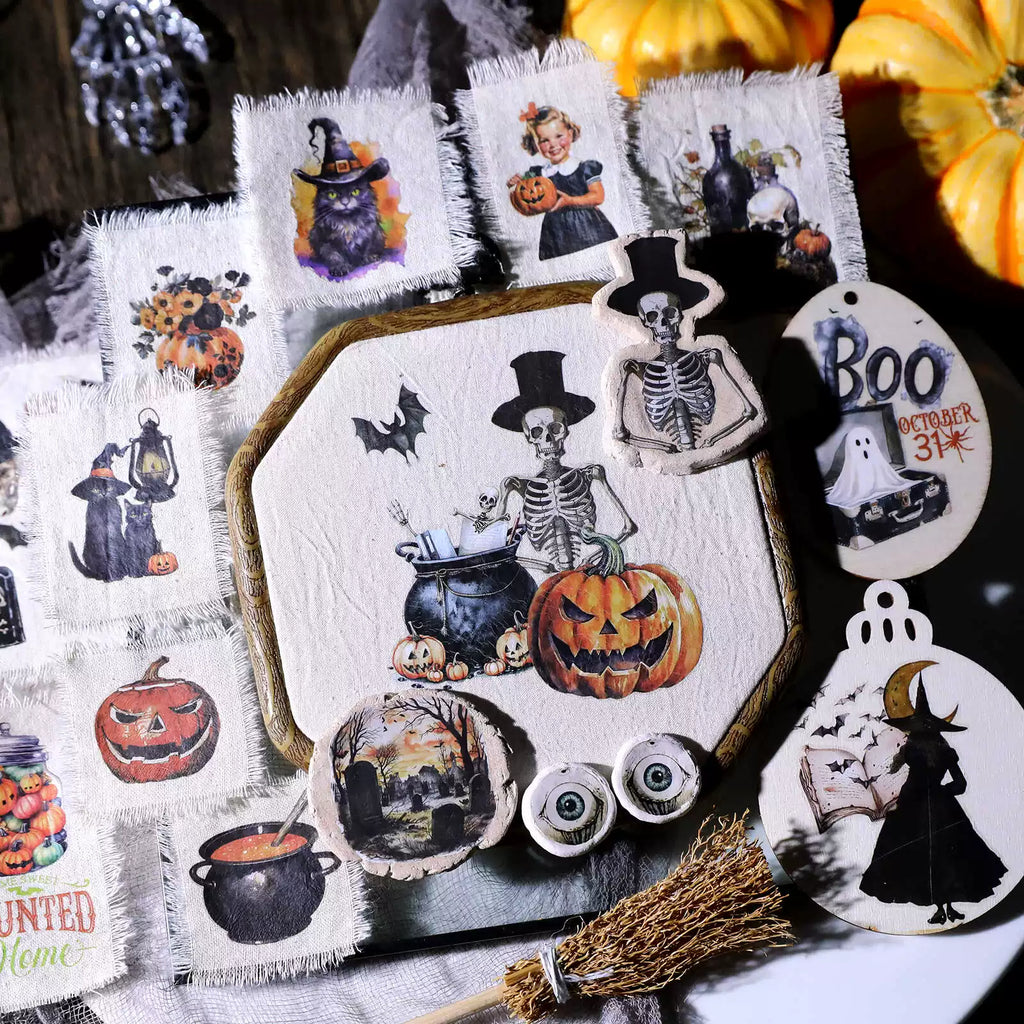 Halloween Dark Matte Rub-on Transfers
