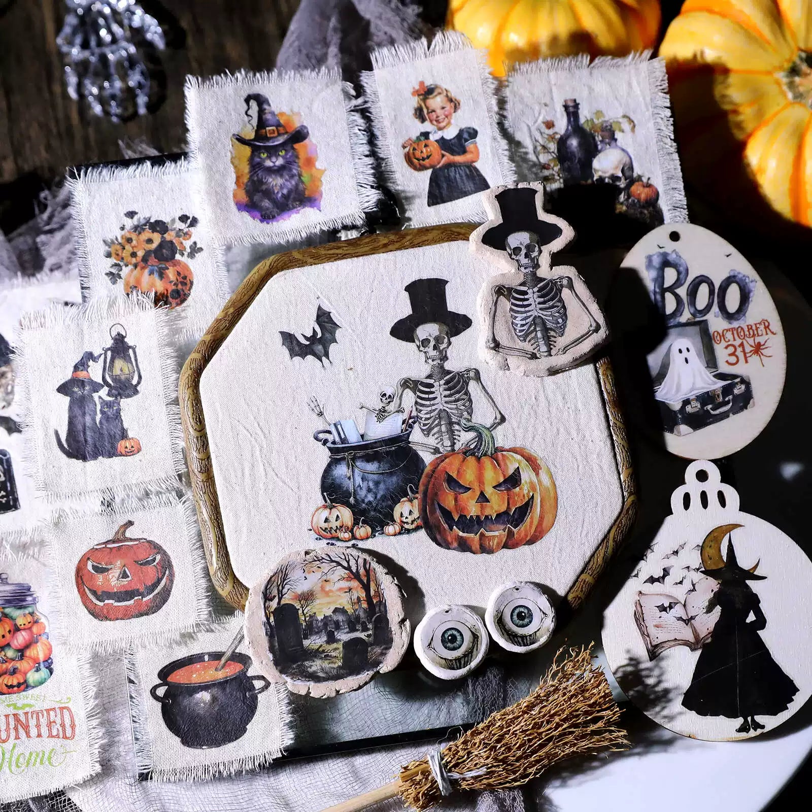 Halloween Dark Matte Rub-on Transfers