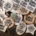 Coffee Phrases UV-DTF Rub-on Stickers