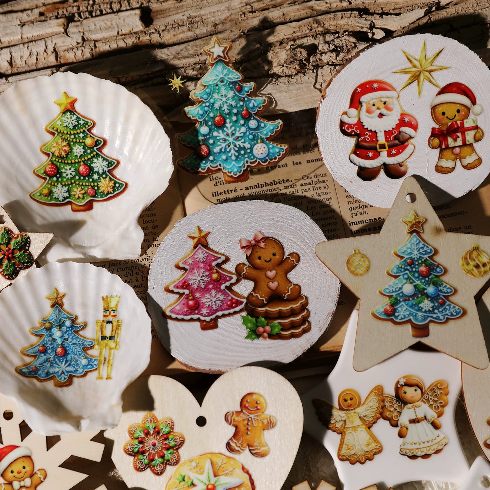 Christmas Gingerbread Man UV-DTF Rub-on Stickers
