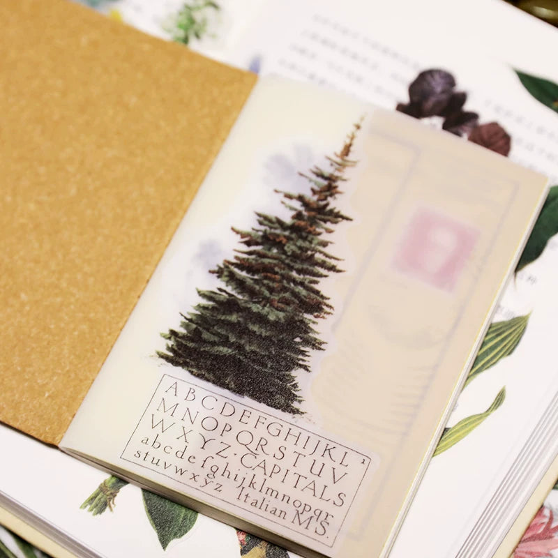 50PCS Larger Plants Vellum Stickers