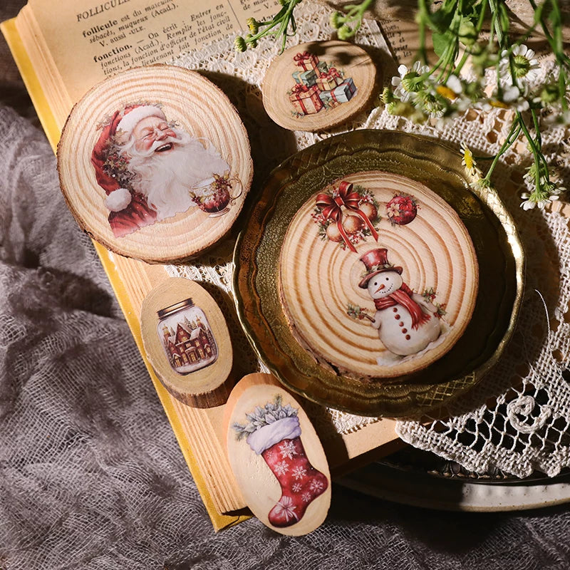Red Christmas Matte Rub-on Transfers 2 Small Sheets