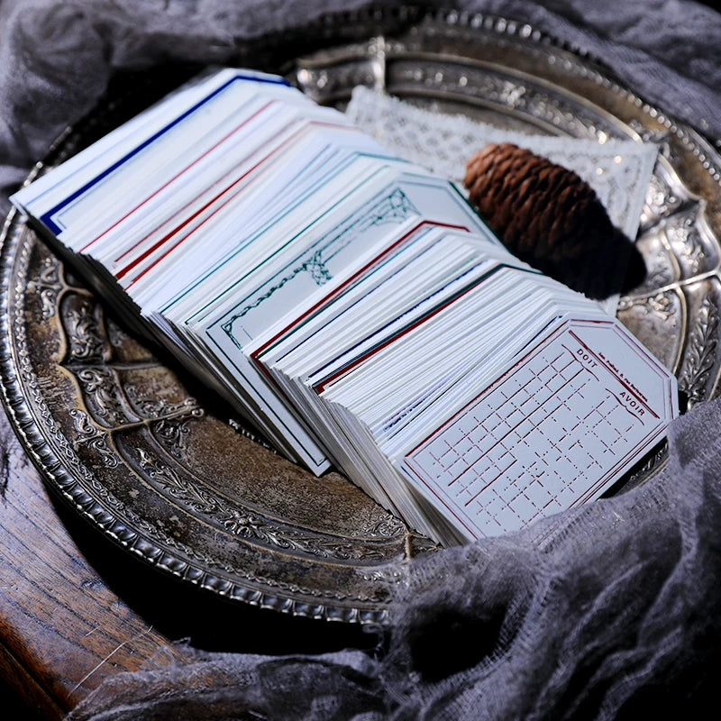 Retro Letterpress Printed Label Tag Cards