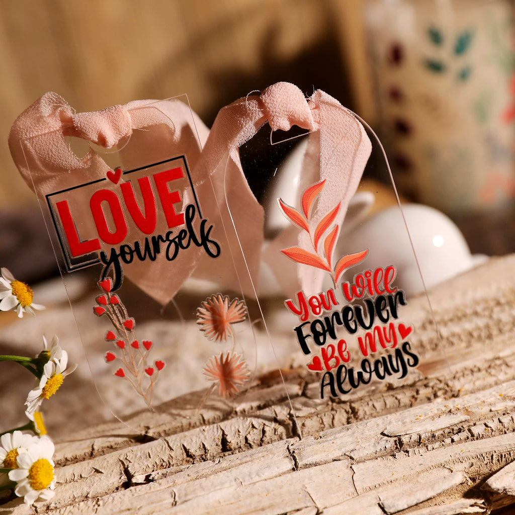Valentine's Day Phrases UV-DTF Rub-on Stickers
